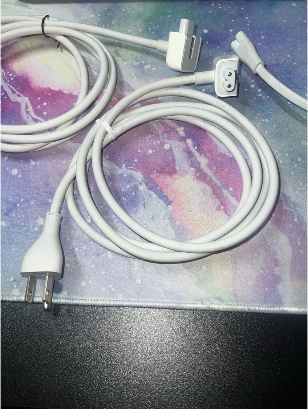 Lot Of 3 Apple Computer Power Cable 2-Prong Printer, Monitor AC WALL